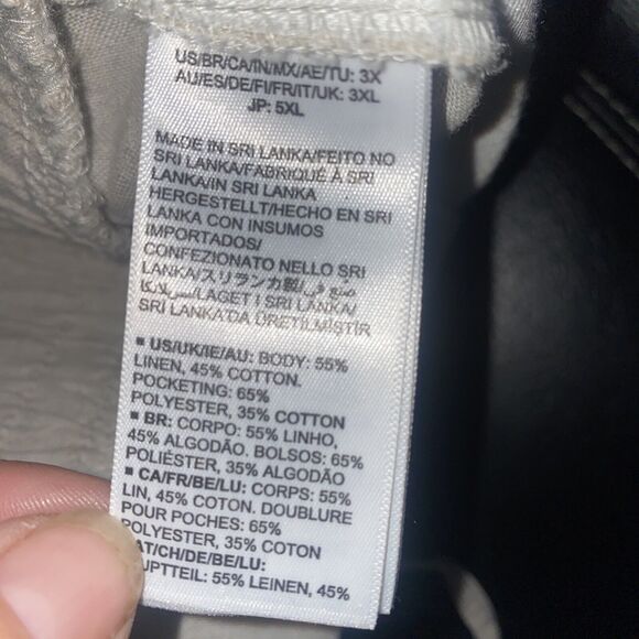 New Women linen shorts 3X Drawstring Tan Khaki light lagen cottage travel - Picture 9 of 9